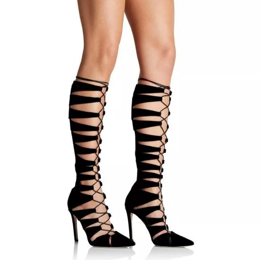 Tamara Mellon Black Linger Knee Boots